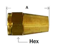 Long Rod Nut 45deg Flare Diagram